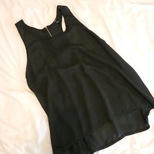 Silky Black Tank Top